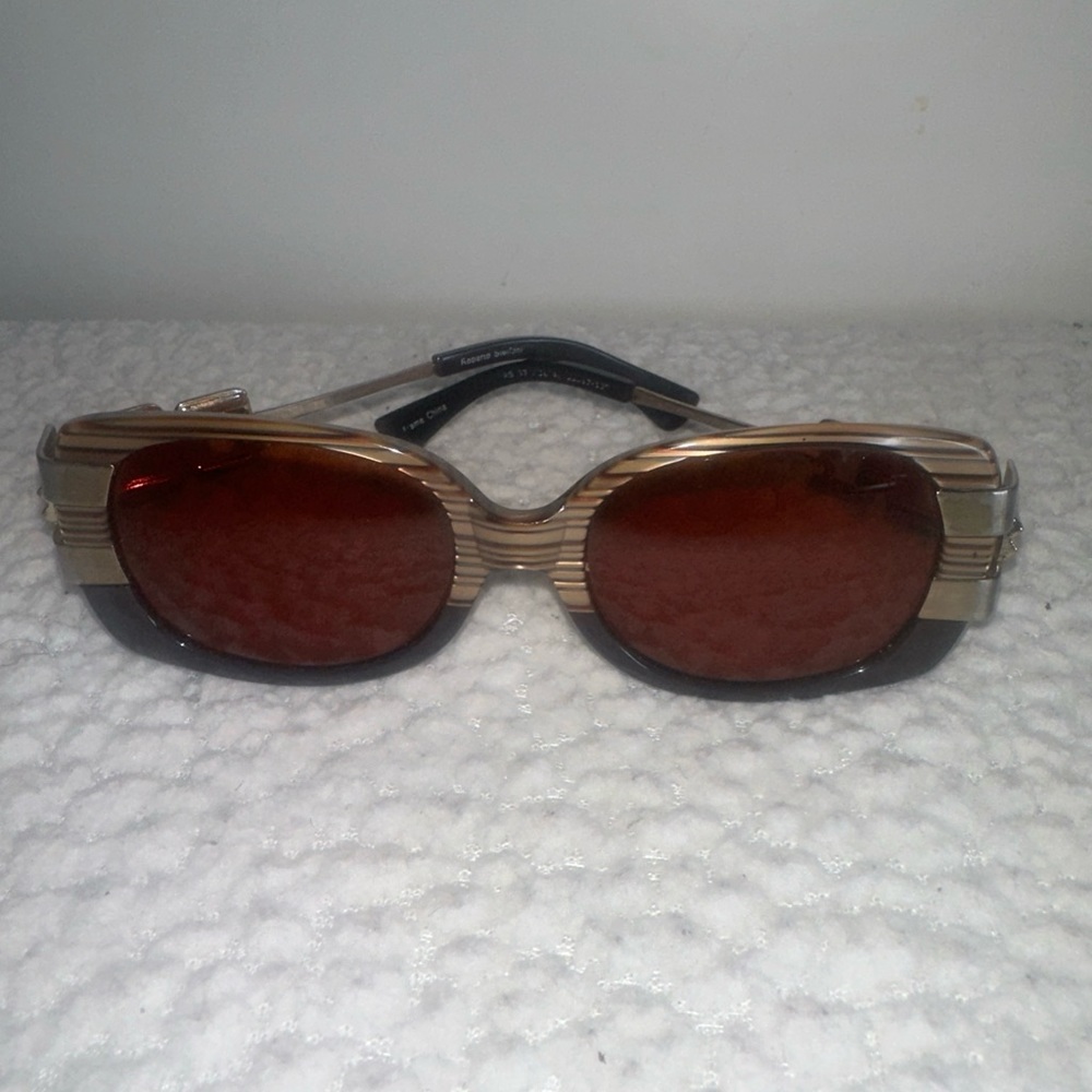 Roberto Steffani 37 Eyeglass Frames 53-19-130 Brown Gold Designer TV3 7602